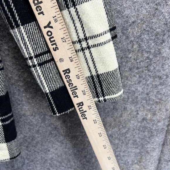 Abercrombie & Fitch Blazer Men Medium White Black Button Jacket Plaid Wool - Picture 8 of 13